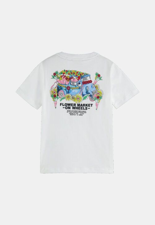 Scotch & Soda Regular Fit T-shirt ‘Flower Market’ (120038)